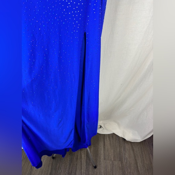 La Femme Royal Blue Rhinestone Jersey Skirt Size 6 NWT - Picture 10 of 13